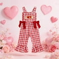 thumbnail image 3 of MEZZALL Toddler Jumpsuit Valentine's Day Girls Romper With Heart Embroidery And Flared Denim Overalls For Party Play Casual Onesie Stylish Long Sleeve O-Neck Spring Child One-Pieces, 3 of 3