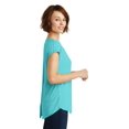thumbnail image 3 of District Adult Female Women Plain Short Sleeves T-Shirt Aqua Ice X-Small, 3 of 6