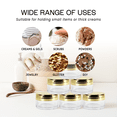 thumbnail image 5 of Beauticom 12 Pieces High Quality 20 Gram 20 ml (0.7 oz) Clear Round Acrylic Cosmetic Product Sample Travel Jars with Gold Lids, 5 of 5