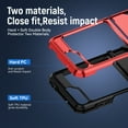 thumbnail image 5 of ChicShell Magnetic Case For Samsung Galaxy Z Flip 6,[Military Grade Drop Tested][Built in Kickstand] Slim Phone Case For Samsung Galaxy Z Flip 6, Red+Black, 5 of 9