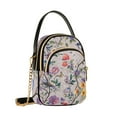 thumbnail image 7 of FORMRS Crossbody Bag for Women Quilted Travel Shoulder Cell Phone Purse with Chain Strap Handbag, Purple Floral Pattern, 7 of 7