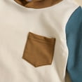 thumbnail image 7 of Toddler Boys One-Pieces Long Sleeve Patchwork Color Hooded Pocket Romper One-Piece Romper, 7 of 7