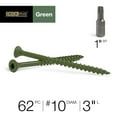 thumbnail image 3 of Deck Plus Green Deck Screws, Steel, 1lb Box, New (#10 x 3"), 62 Pieces, 3 of 10