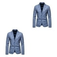 thumbnail image 1 of Maytalsory Polyester Style Classique Costume Veste Slim Fit et Professionnel Look Deux Boutons Costume Vestes Moderne Bleu 4XL 2Set, 1 of 6