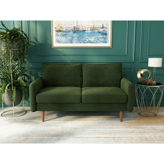 Koby Home Sectional Sofa 58" Loveseat Couch Sofas Couches for Living Room Olive Green
