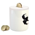thumbnail image 2 of Boston Terrier Piggy Bank, Geometric Art Low Poly Modern Flat Design of Mosaic Terrier, Ceramic Coin Bank Money Box for Cash Saving, 3.6" X 3.2", Pale Grey White, by Ambesonne, 2 of 4