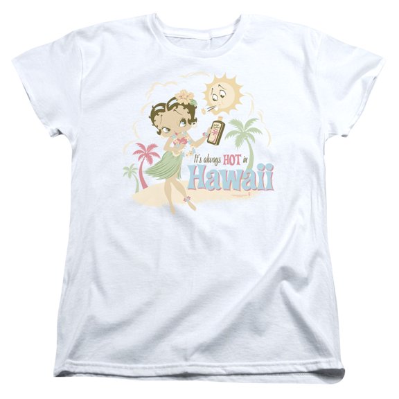 Betty Boop - Hot In Hawaii - Women's Short Sleeve Shirt - XX-Large