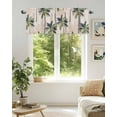 thumbnail image 6 of Green Tropical Coconut Tree Kitchen Valances for Windows Summer Beach Palm Tree Valance Curtains&nbsp; for Kitchen /Living Room/Bedroom/ Bathroom Decor, 54"x18 " ,Rod Pocket 1 Panel, Beige, 6 of 7