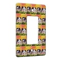 thumbnail image 1 of KuzmarK™ 1 Gang Rocker Wall Plate - Piebald Gypsy Horses at Sundown Horse Modern Art by Denise Every, 1 of 1