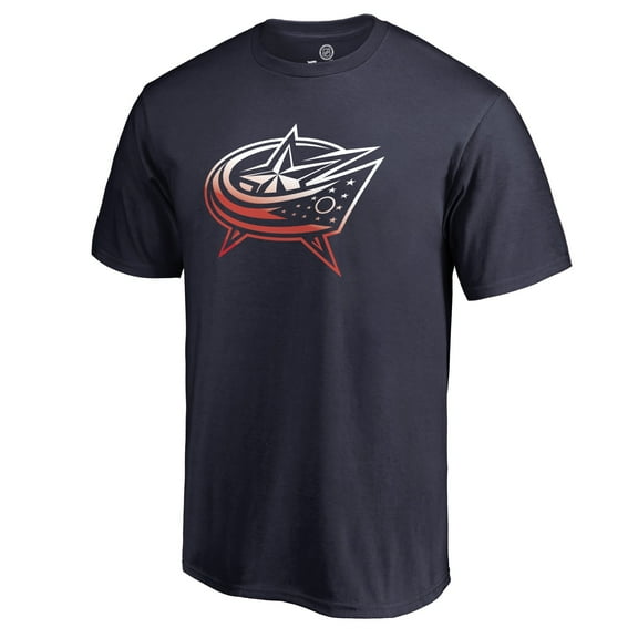 Men's Navy Columbus Blue Jackets Gradient Logo T-Shirt