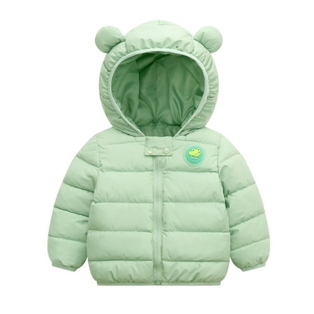 

Youmylove Toddler Kids Baby Winter Warm Solid Dinosaur Coats Bear Ears Hooded Padded Jacket Boy Girl Jackets Coat Thick Outwear