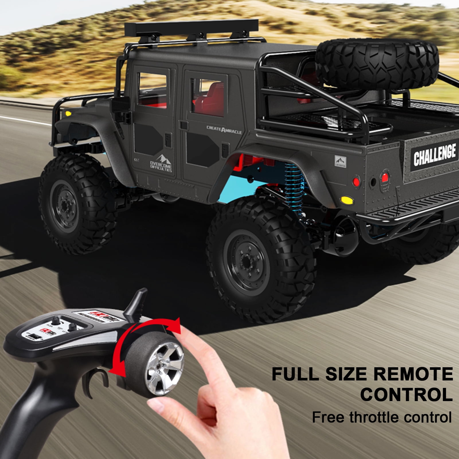 Remote Control Off-Road Car with LED Light 4 Wheels Drive