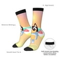 thumbnail image 4 of Silaia Bluey Print Adult Socks, Athletic Socks, Mens and Womens Crew Cushion Socks,Work Athletic Running Socks,Casual Breathable Socks, 4 of 6