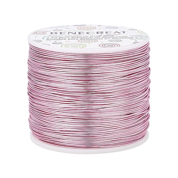 1Box 20 Gauge (0.8mm) Aluminum Wire 235m (770FT) Tarnish Resistant Jewelry Beading Wire Bendable Aluminum Craft Wire for Jewelry Craft Beading Work RosePink