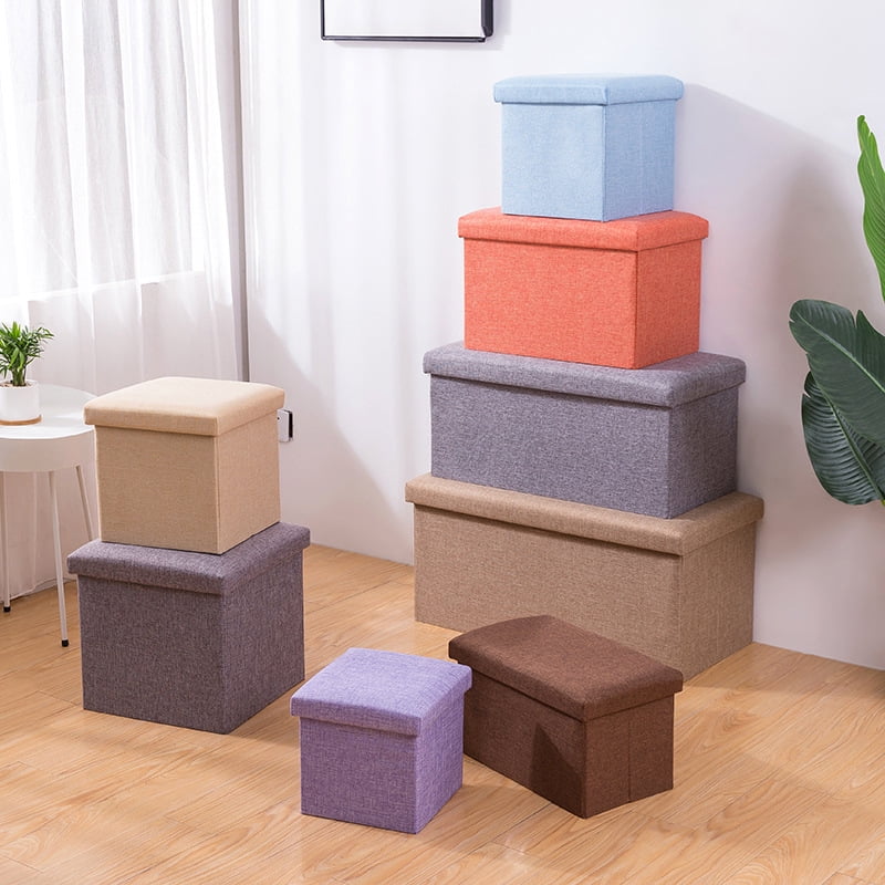 VALINK Multipurpose Storage Box Stool Innovative Sofa Stool Storage Footstool for Clothes Shoes Toys Snacks Walmart