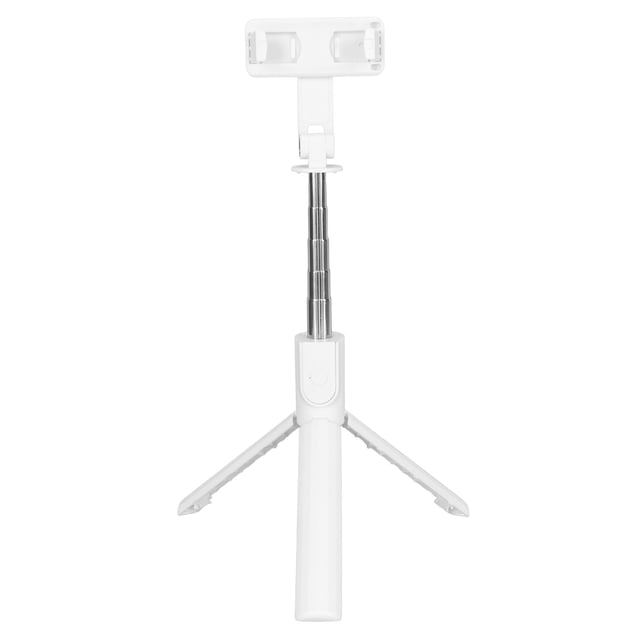 Palo selfie con trípode desmontable RC blanco para teléfono, extensible hasta 26,8 pulgadas, soporte portátil para teléfono, para fotos y vlogs.