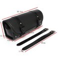 thumbnail image 2 of Zshan Motorcycle Tools Round PU Leather Fork Bag for Harley Davidson Custom Motorcycle (Black), 2 of 5
