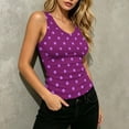 thumbnail image 6 of Fewfanhot Summer Tops for Women Polka Dot Tank Top Scoop Neck Sleeveless Shirt Wide Strap Going Out Tops Slim Fit Summer Top, 6 of 7