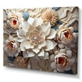 thumbnail image 2 of Designart "Radiant Paper Mache Flower Blossoms I" Flowers Canvas Art Print, 2 of 7