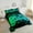Black Green Teal, variant on Green Gaming Full Size Comforter Sets - Gamer Comforter Full Size Bedding Set, Neon Lights Abstract Geometry Design Gamer Room Decor