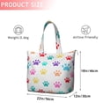 thumbnail image 4 of Colorful Dog Paw Footprint Travel Tote Bags for Women Carry On,Large Weekender Bags for Women Travel,Multi Functional Duffle Bag for Work,Shopping,Sports, 4 of 5