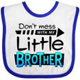 thumbnail image 3 of Inktastic Don't Mess with My Little Brother Boys or Girls Baby Bib, 3 of 4