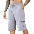 thumbnail image 1 of Birdeem Mens Shorts Mens Summer Leisure Comfortable Button Pocket Elastic Waist Shorts, 1 of 1