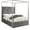 Gray, variant on Porter Grey Velvet King Bed-Color:Grey Velvet,Style:Contemporary
