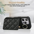 thumbnail image 2 of Crossbody Wallet Case for iPhone 16 Pro Max with Make-up Mirror, PU Leather Lanyard Purse Magnetic Clasp Card Holder, Flip Kickstand Shockproof Phone Cover for iPhone 16 Pro Max, Black, 2 of 6