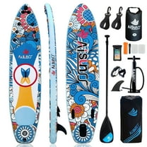 AISUNSS Inflatable Paddle Boards, EVA Non-Slip Deck, 11' x 32'' x 6'', Stability and Flexibility for Youth & Adults