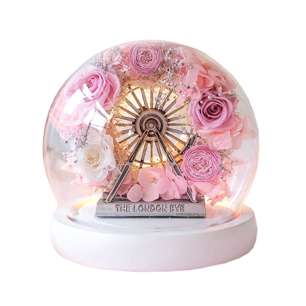 Regalo creativo del Día de San Valentín: adornos decorativos de noria de flores eternas