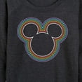 thumbnail image 3 of Mickey & Friends - Mickey Head Rainbow Outline - Women's Lightweight French Terry Long Sleeve Shirt, 3 of 5