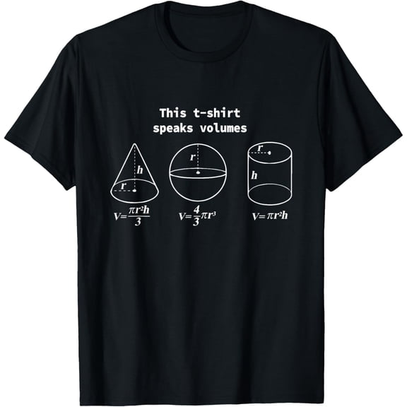 This Shirts Speaks Volumes Funny Maths Science Geeky Pun Mens T-Shirt