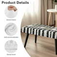 thumbnail image 7 of Psesaysky Stretch Dining Bench Cover New Year Removable Bench Covers Slipcover Washable Rectangle Long Seat Cover Protector for Dining Room, Living Room, Bedroom, Patio (Black White Stripes), 7 of 7