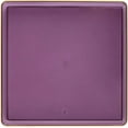 thumbnail image 4 of Combo Set 7.75" Dessert Plates and 10.75" inch Square Purple Plastic Plates with Gold Rim, Disposable China Like Party Plate, Heavy Duty Dinner Charger Plate, Salad, Wedding, Tableware (60), 4 of 7