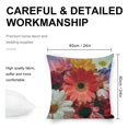 thumbnail image 2 of Flowers bouquet Linen toss pillowcase Decoration pillowcase Gift preferred 24x24" Cushion cover 2 set Sofa pillowcase Sofa bedroom living room car, 2 of 8