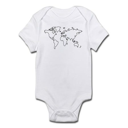 

CafePress - World Map Infant Bodysuit - Baby Light Bodysuit