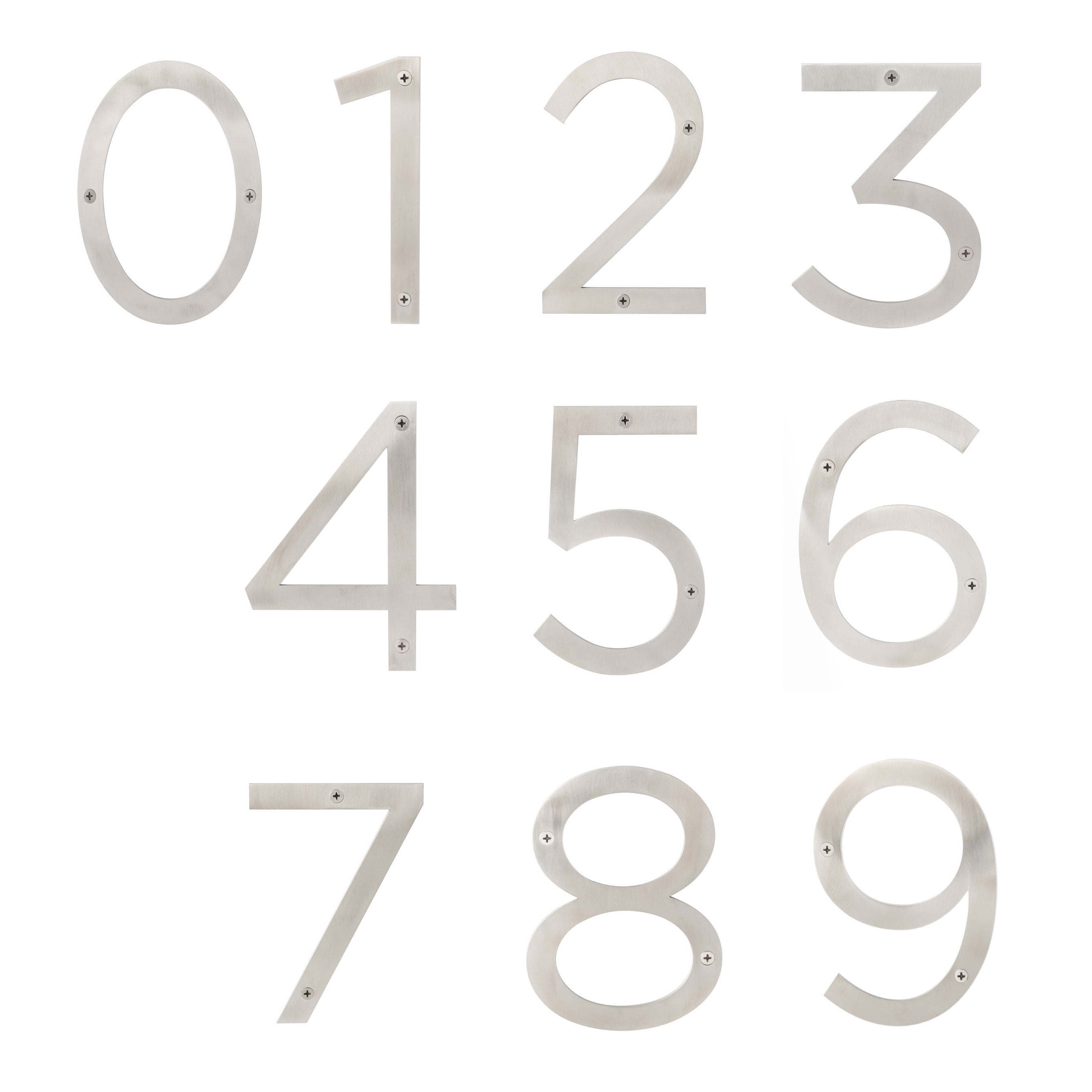 Sure-loc  Stainless-steel House Numbers - 6"H Silver/3