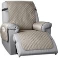 thumbnail image 1 of Non-Slip Recliner Chair Cover Sofa Slipcover, Pet Cover for Small Recliner Chair with Elastic Straps, Washable Reclining Chair Cover Recliner Furniture Protector (23'' Small, Taupe), 1 of 5