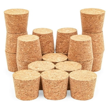 20 Pack Size 16 Large Tapered Corks for Crafts, DIY Art Projects, Stoppers for Wine, Beer Bottles (1.34 x 1 x 1.1 In)