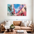 thumbnail image 2 of Elephant Stock Puerto Rico Street Flag Wall Art - Horizontal Multi Panel Canvas - Living Room Wall Decor - Flags Multi Panel - Red And Gray Decor - 57" x 36", 2 of 8