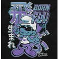 thumbnail image 2 of The Smurfs Cool Kanji Born Fly Crewneck T Shirts Boy Girl Teen Brisco Brands S, 2 of 6