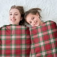 thumbnail image 5 of Red and Green Christmas Plaid Pattern Round Blanket,Comfortable Soft Flannel Throw Blanket,All Season,Warm Lightweight Blankets for Sofa Bed Couch Living Room Chair 60"x60", 5 of 5