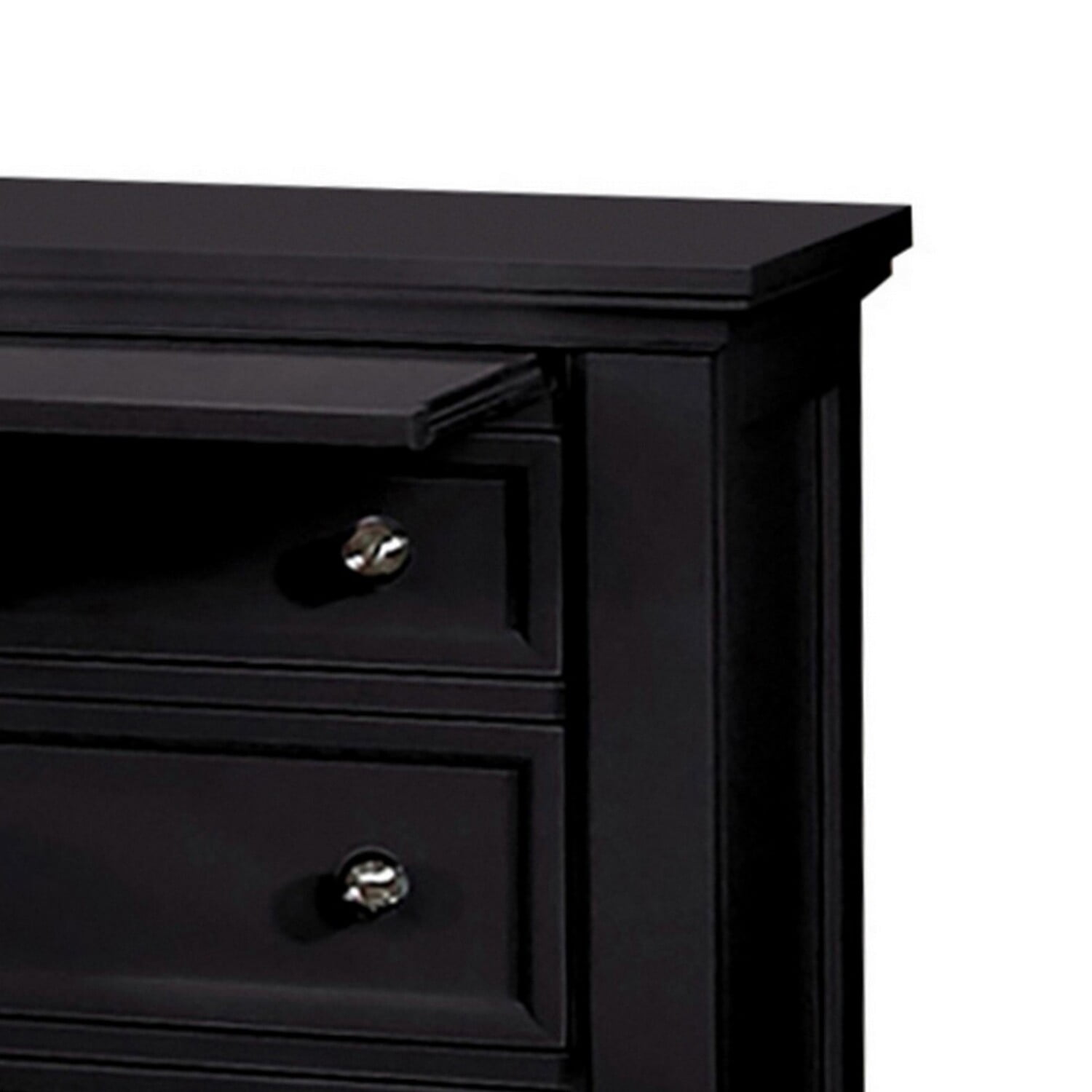 Lila 30 Inch Nightstand with Slide Out Tray, Felt Lined Top