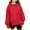 Red, variant on FAOWME Girls Fashion Crew Neck Solid Color Casual Loose Long Sleeve Children Sweatshirt Hoodie Pullover Tops Hot Pink 11-12 Years