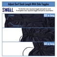 thumbnail image 5 of Swell Wakesurf - Adjustable Length Wakesurf Board Sock With Padded Nose And Pocket - Wakeboard Cover - One Size Fits All Surfboard Bag (Pointed Nose - Blue), 5 of 5