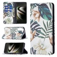 thumbnail image 5 of Case for Galaxy S22 5G Cover 2022, Allytech Shockproof Flip Folio PU Leather [Book Stand Feature][Card Slots Holder][Anti Scratch] TPU Bumper Case for Samsung Galaxy S22, Floral Leaf, 5 of 6