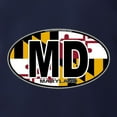 thumbnail image 3 of CafePress - Maryland MD Oval (W/Flag) Long Sleeve T Shirt - Mens Hooded Shirt, 3 of 3