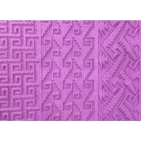 Ahgly Company Indoor Rectangle Patterned Bright Neon Pink Purple Area Rugs, 6' x 9'