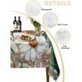 thumbnail image 2 of Summer Botanical Table Cloth, White Daisy Botanical Bee Rustic Waterproof Tablecloth for Square Tables, Reusable Washable Fabric Table Cover for Restaurant Kitchen Dining Tables 60"x60", 2 of 6